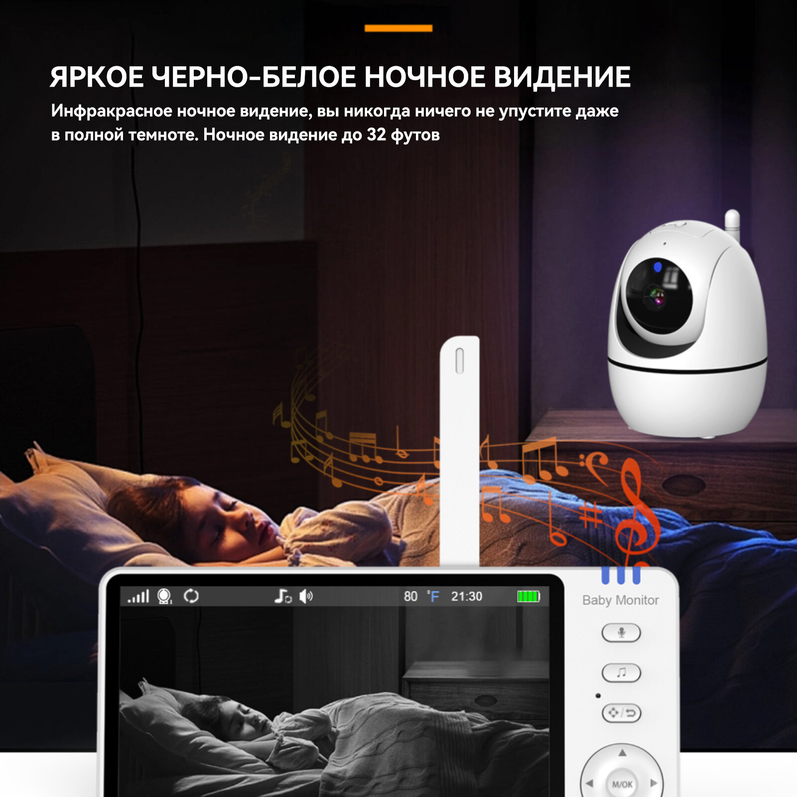 Беспроводная видеоняня Baby Monitor: комфорт и безопасность для вашего малыша фото 7