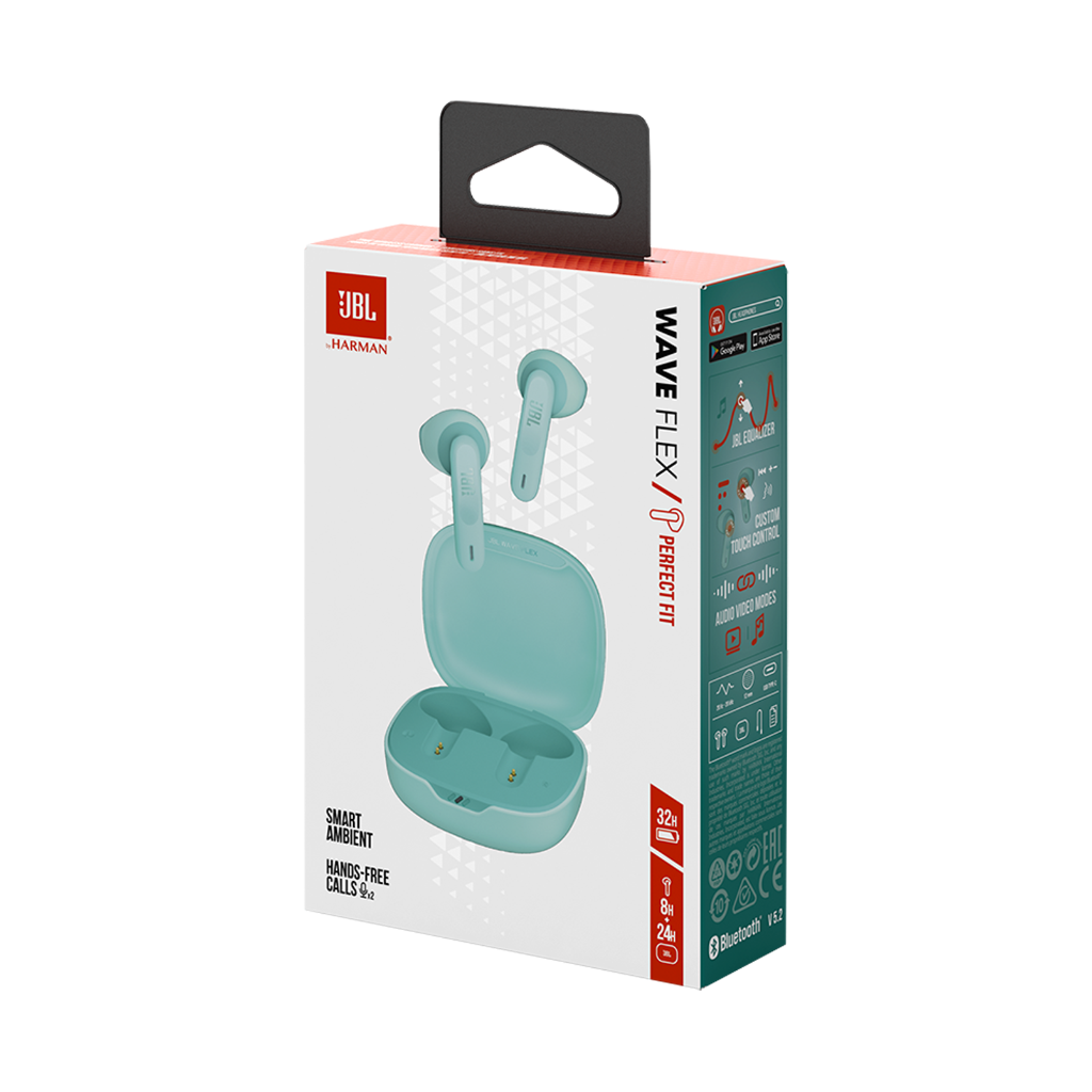 Беспроводные наушники JBL Wave Flex 2, (JBLWFLEX2BLU), синий фото 11