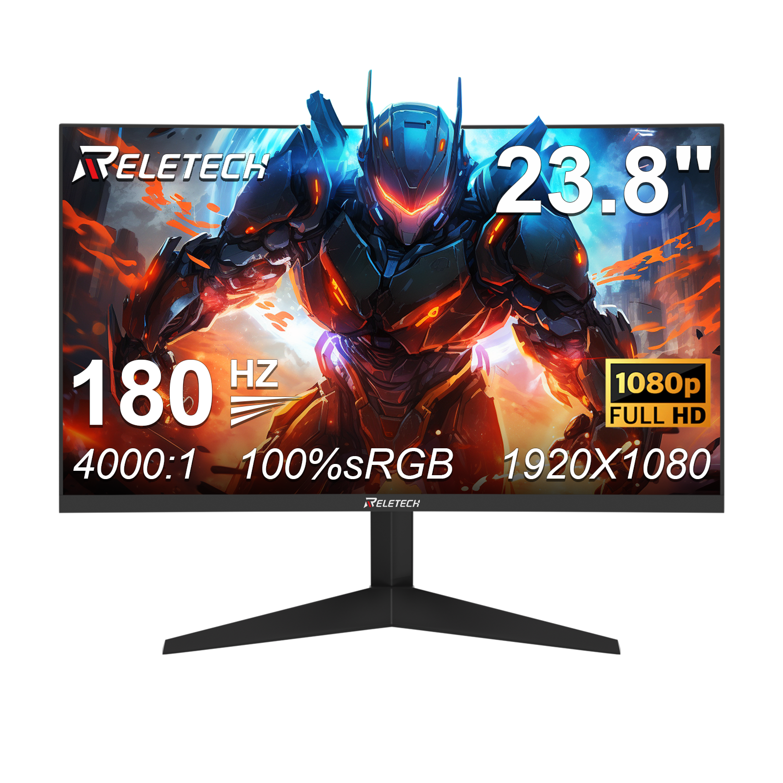Профессиональный игровой монитор Reletech G25F180 с изогнутым экраном 23