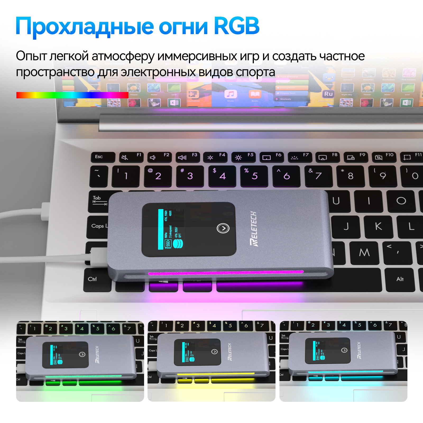 Высокоскоростной USB-C 10Gbps бокс для SSD M фото 5