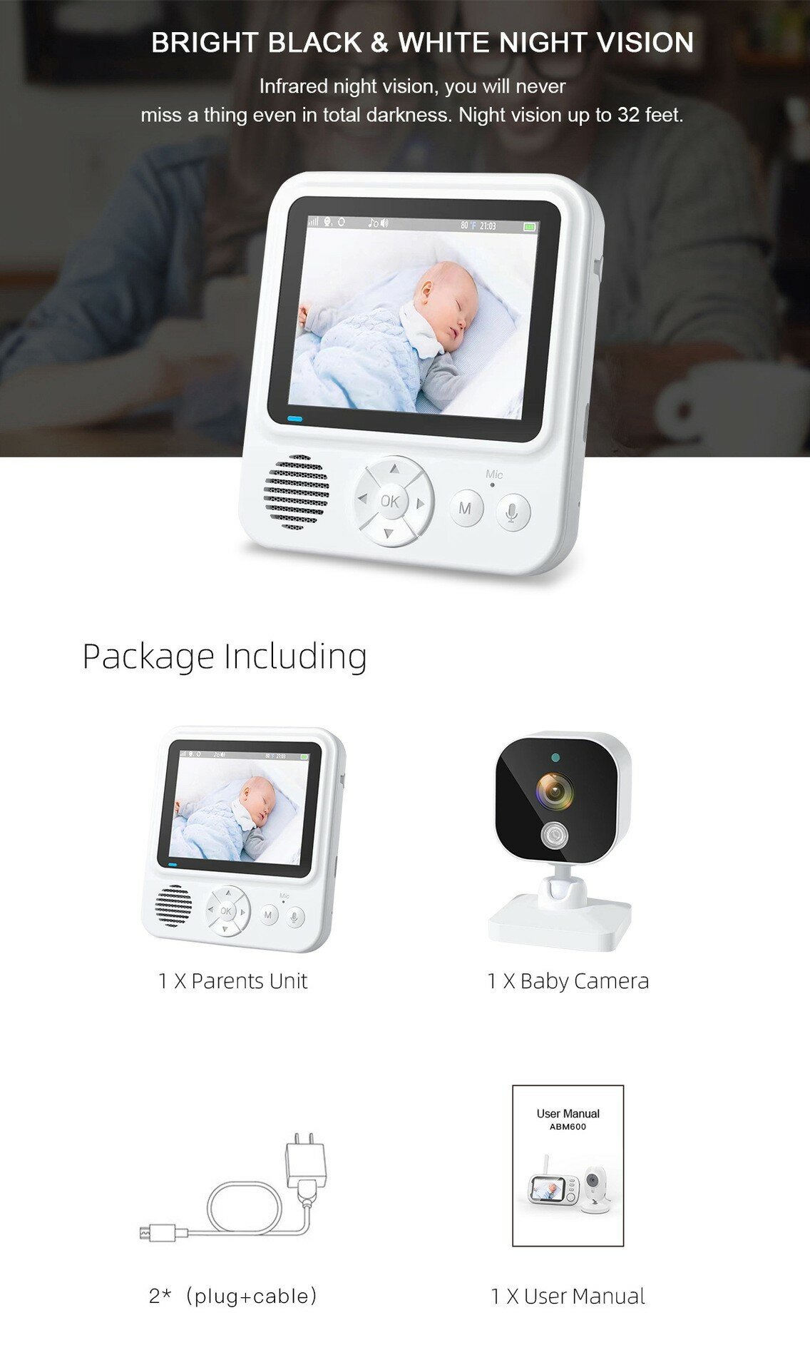Reletech Baby Camera ABM900 фото 6