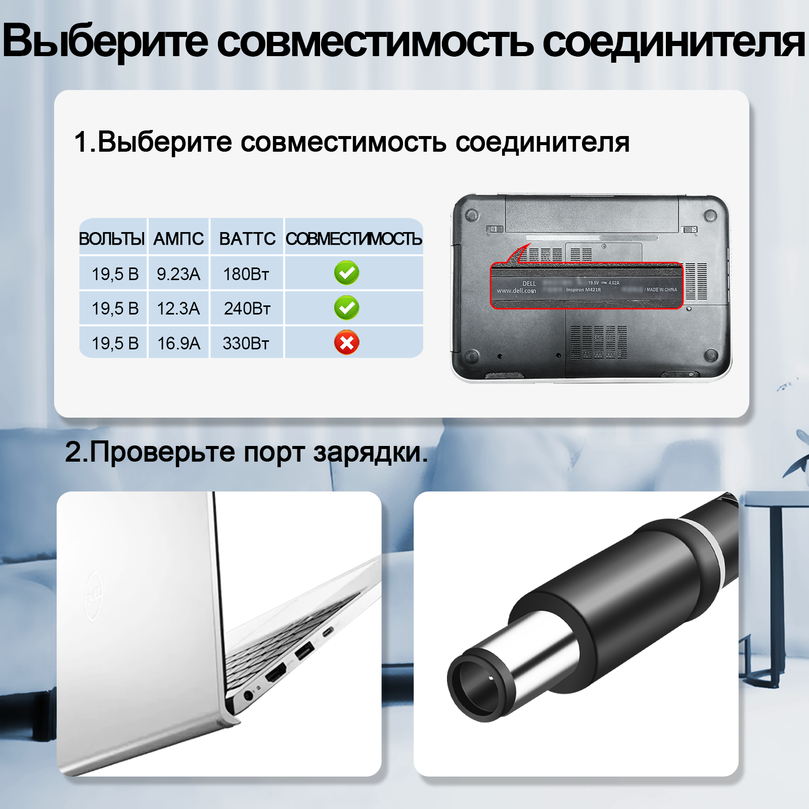Совместимо с игровыми ноутбуками Dell серий G3, G5, G7, G15, M15, M17, M17x и x51 фото 2