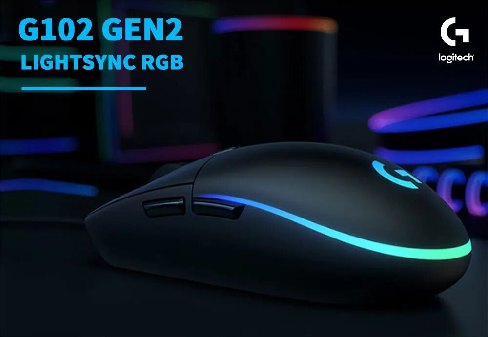 Logitech G102 Blue — стильная и доступная игровая мышь с яркой подсветкой LIGHTSYNC RGB фото 7