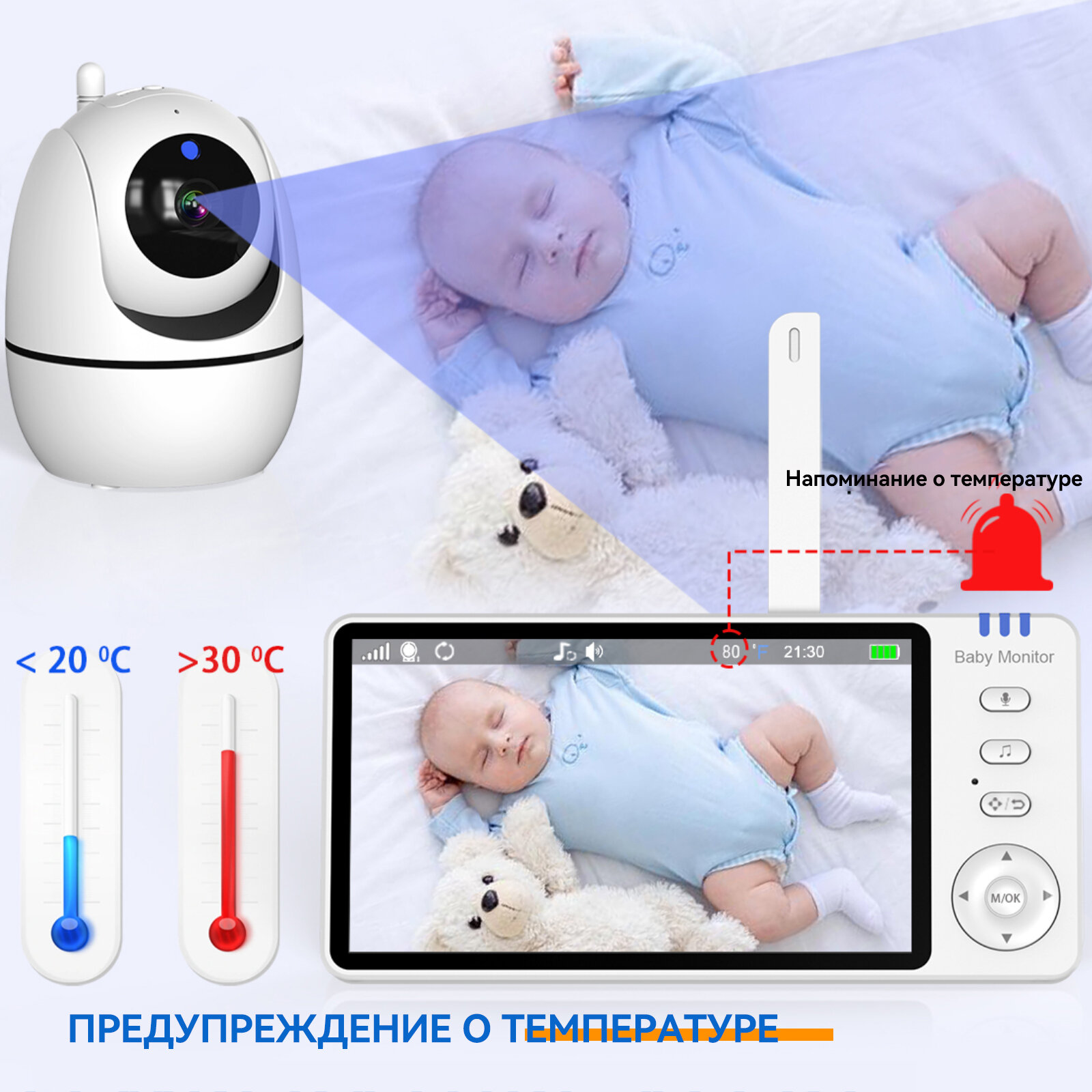 Беспроводная видеоняня Baby Monitor: комфорт и безопасность для вашего малыша фото 6