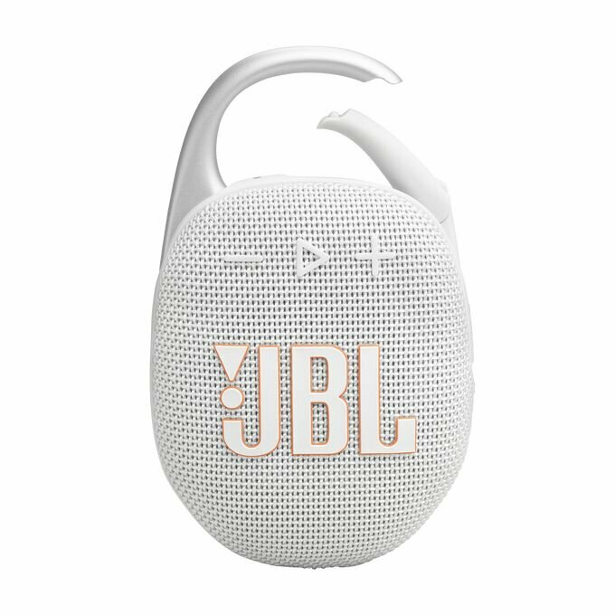 Портативная колонка JBL Clip 5 White - это ультракомпактный Bluetooth-динамик от известного бренда JBL фото 2