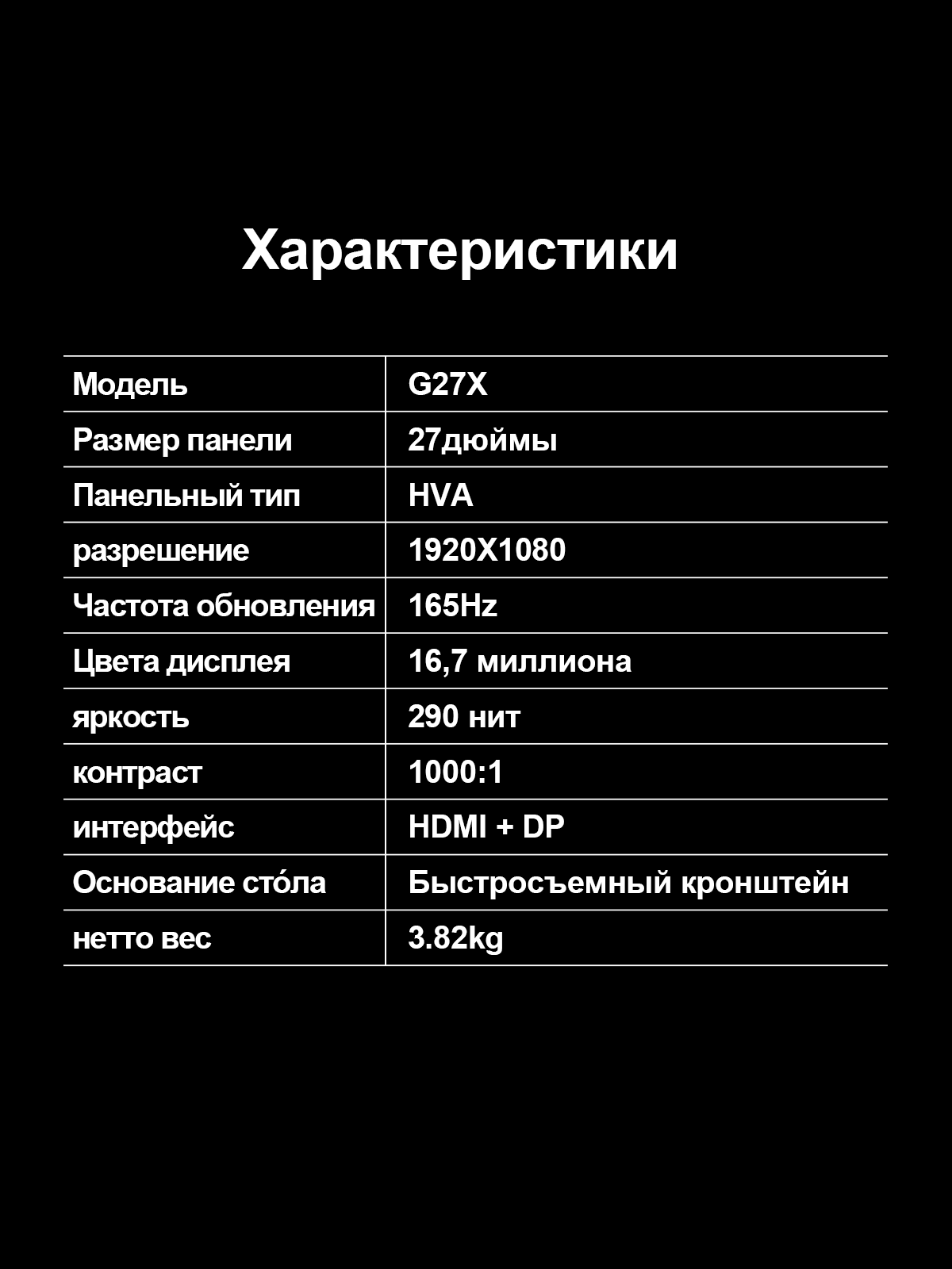 Монитор Reletech G27X - это безрамочный плоский компьютерный дисплей с диагональю 27 дюймов фото 8