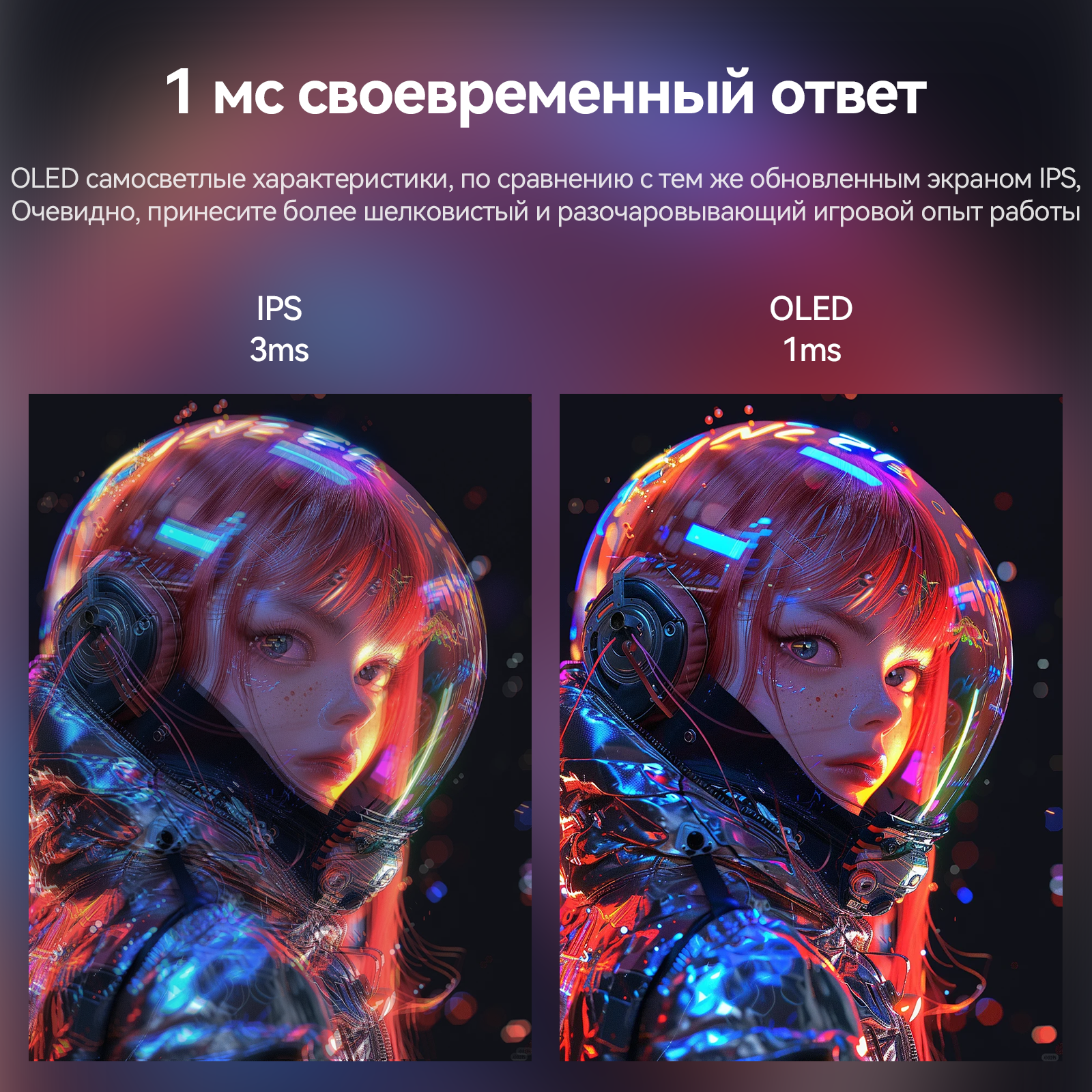 Монитор Reletech M13OL - это портативный OLED-монитор с диагональю 13,3 дюйма и разрешением 1920x1080 фото 4